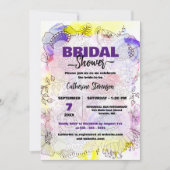 Abstract artistiek pastel bloemig Vrijgezellenfees Kaart (Voorkant)