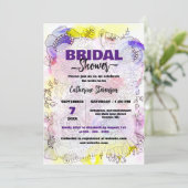 Abstract artistiek pastel bloemig Vrijgezellenfees Kaart (Staand voorkant)