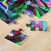 Abstract artistiek regenboogverfpatroon legpuzzel (Zijkant)