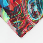 Abstract artistiek Retro Cool Waves Art Patroon Fleece Deken (Hoek)