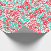 Abstract artistiek rood en groen kerstfeest cadeaupapier (Hoek)