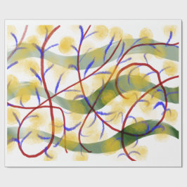 Abstract Artistiek Stroompatroon Inpakpapier 