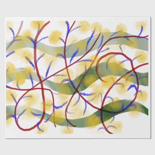 Abstract Artistiek Stroompatroon Inpakpapier (Vlak)