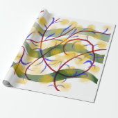 Abstract Artistiek Stroompatroon Inpakpapier (Uitgerold)