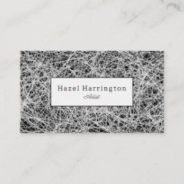 Abstract Artistiek Visitekaartje Zwart Wit