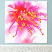 Abstract artistieke peach Blossom Macro Canvas Afdruk (Insitu (Houten vloer))