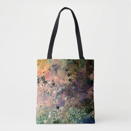 Abstract artsy glitter tas (Voorkant)