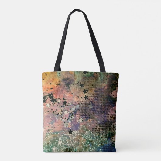 Abstract artsy glitter tas (Achterkant)