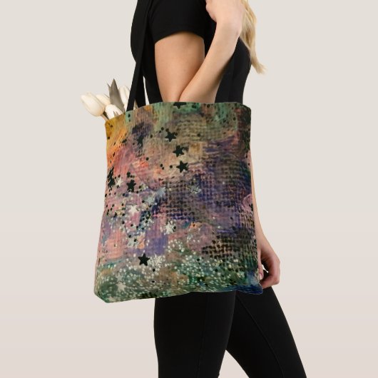 Abstract artsy glitter tas (Dichtbij)