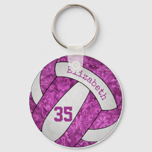 abstract artsy magenta roze volleybal sleutelhanger