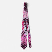 Abstract Artsy Pink Burgundy Red Acrylic Painting Stropdas (Voorkant)