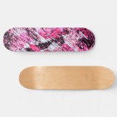 Abstract Artsy Pink Burgundy Red Acrylverf Persoonlijk Skateboard (Horizontaal)