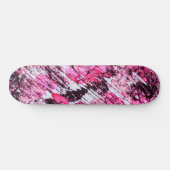 Abstract Artsy Pink Burgundy Red Acrylverf Persoonlijk Skateboard (Horizontaal)