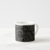 Abstract artwork zwart espresso kop (Voorkant rechts)