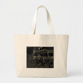 Abstract artwork zwart grote tote bag