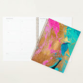Abstract arylic schilderij kopergoud monogrammed planner (Display)