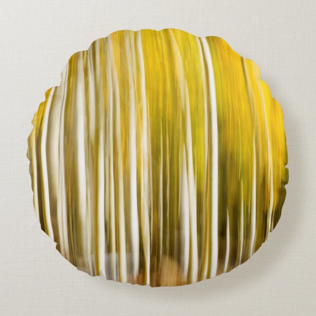Abstract Aspen's Rond Kussen (Voorkant)