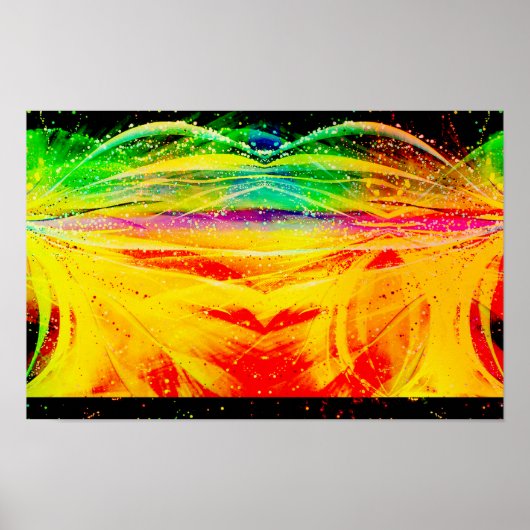 Abstract astronomisch spincanvas afdrukken poster (Voorkant)