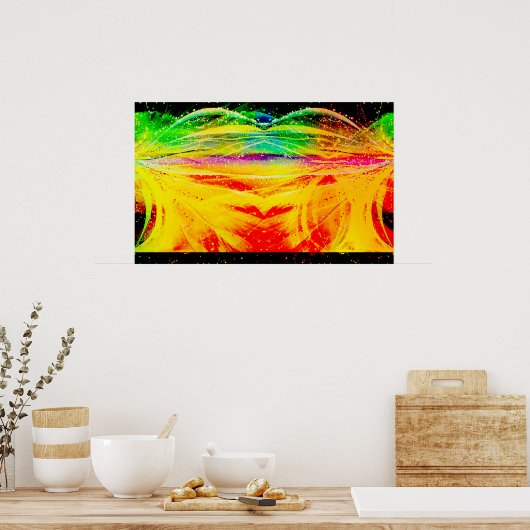 Abstract astronomisch spinPoster Poster (Keuken)