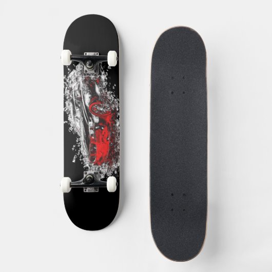 Abstract Auto Rood Skateboard (Voorkant)