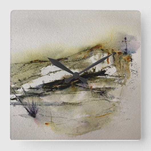 Abstract Autumn Colour Landschap Vierkante Klok (Voorkant)