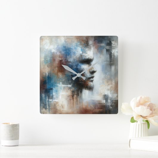 Abstract Avant-garde Man Vierkante Klok (Huis)