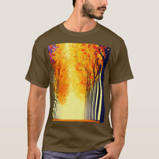 Abstract Avenue Escape – Kunstzinnige met bomen om T-shirt