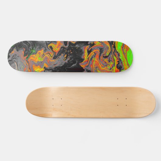 Abstract avy holographic Iridescent Patroon Persoonlijk Skateboard (Horizontaal)