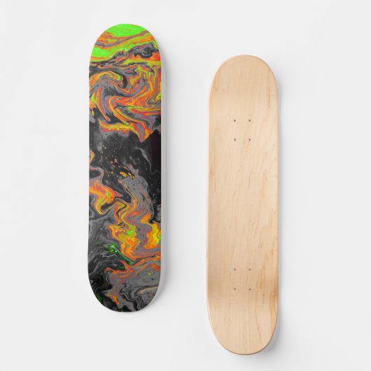 Abstract avy holographic Iridescent Patroon Persoonlijk Skateboard (Voorkant)