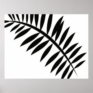Abstract Aziatisch Leaf 2 Poster