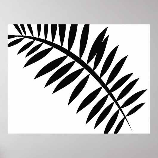 Abstract Aziatisch Leaf 2 Poster (Voorkant)