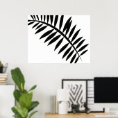 Abstract Aziatisch Leaf 2 Poster (Thuiskantoor)