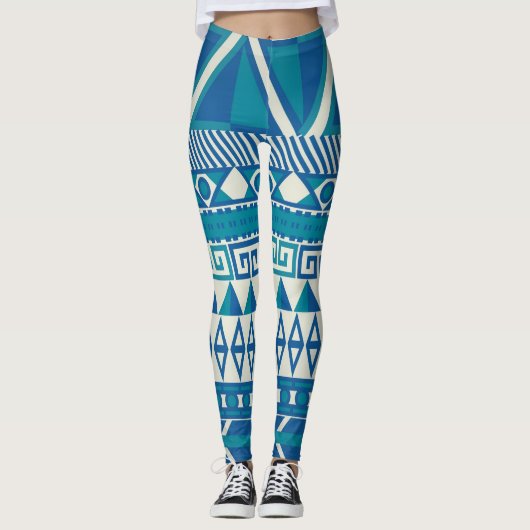 Abstract Aztec-patroon Leggings (Voorkant)