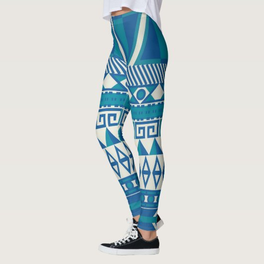 Abstract Aztec-patroon Leggings (Links)