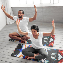 abstract aztec yogamat