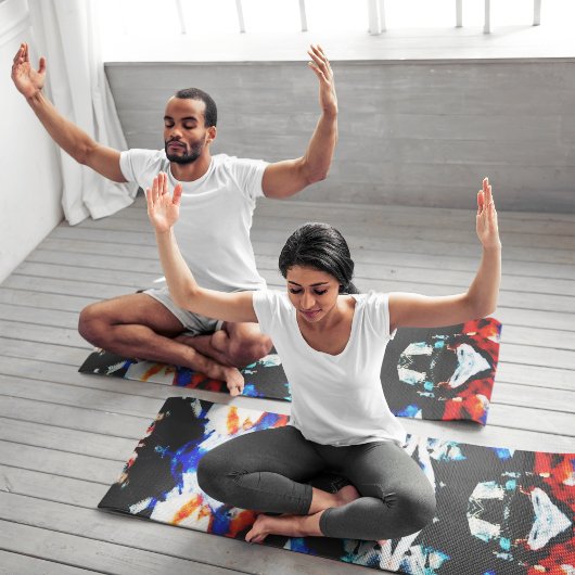 abstract aztec yogamat