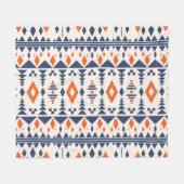 Abstract Azteeks geometrisch, naadloos patroon. Fleece Deken (Voorkant (Horizontaal))