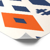 Abstract Azteeks geometrisch, naadloos patroon. Poster (Hoek)