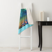 Abstract Azure Seascape Sherpa Deken (In situ)