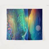 Abstract Azure Seascape Wandkleed (Voorkant (horizontaal))
