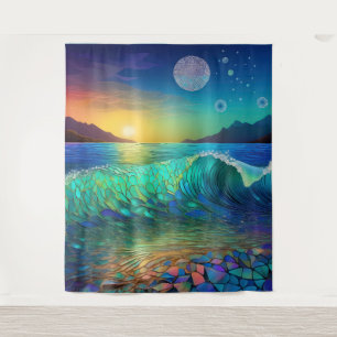 Abstract Azure Seascape Wandkleed