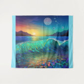 Abstract Azure Seascape Wandkleed (Voorkant (horizontaal))