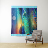 Abstract Azure Seascape Wandkleed (In situ)