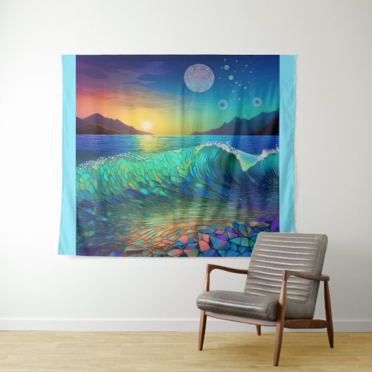 Abstract Azure Seascape Wandkleed (In Situ (horizontaal))