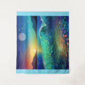 Abstract Azure Seascape Wandkleed (Voorkant)