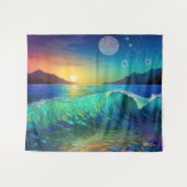 Abstract Azure Seascape Wandkleed (Voorkant (horizontaal))