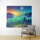 Abstract Azure Seascape Wandkleed (In Situ (horizontaal))