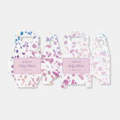 Abstract Baby shower Terrazzo Pink & Blue Pattern Bedankdoosjes (Uitgevouwen)
