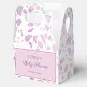 Abstract Baby shower Terrazzo Pink & Blue Pattern Bedankdoosjes (Geopend)