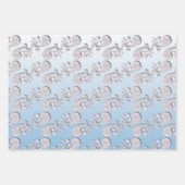 Abstract babyblauw en roze pastaafmeel inpakpapier vel (Voorkant 2)